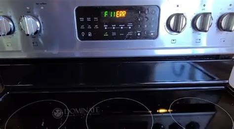 kenmore gas stove code f11